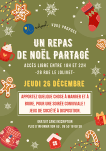 Lire la suite à propos de l’article Repas de noël partagé – 26 décembre 2024