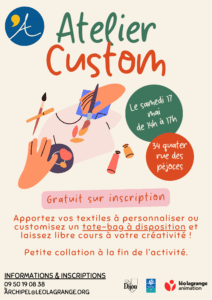 Lire la suite à propos de l’article Atelier custom avec Dominique !