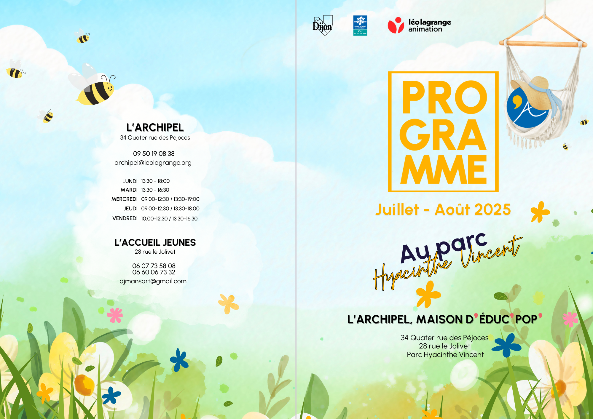 You are currently viewing Programme des vacances d’été au parc Hyacinthe Vincent 2025