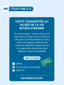 Lire la suite à propos de l’article Visite commentée « À vos fourneaux »